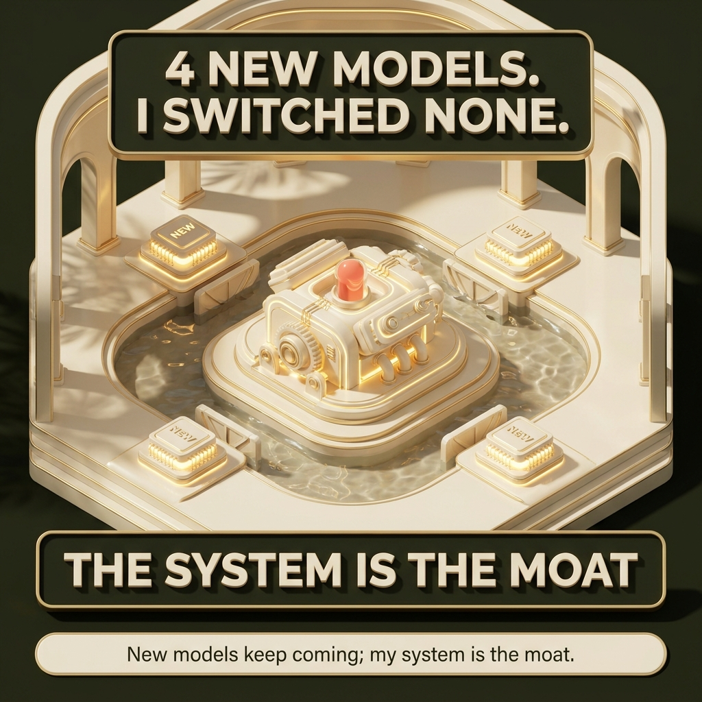 Four new AI models shipped this week. I switched none.