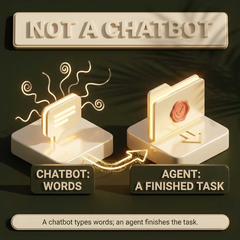 An AI agent is not a chatbot